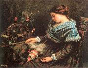 Courbet, Gustave The Sleeping Spinner china oil painting reproduction